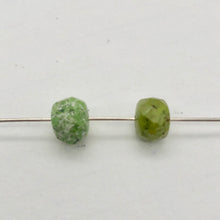 Load image into Gallery viewer, Natural Gaspeite Faceted Roundel Beads | 7x5mm to 7x3mm Green| Roundel | 2 Bds|