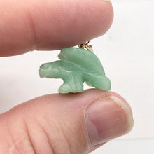 Load image into Gallery viewer, Semi Precious Stone Jewelry Soaring Eagle Pendant Necklace of Aventurine/Gold - PremiumBead Alternate Image 3