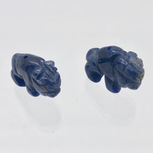 Load image into Gallery viewer, Abundance 2 Sodalite Hand Carved Bison / Buffalo Beads | 21x14x7.5mm | Blue - PremiumBead Alternate Image 8
