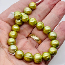 Load image into Gallery viewer, 4 Giant 10-11mm Juicy Key Lime FW Pearls 9059