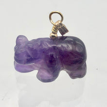 Load image into Gallery viewer, Amethyst Bear Pendant Necklace | Semi Precious Stone Jewelry | 14k Pendant - PremiumBead Alternate Image 2