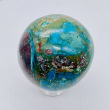 Load image into Gallery viewer, Chrysocolla Cuprite Scry Crystal Round Sphere | 65mm | Blue/Copper | 1 Sphere |