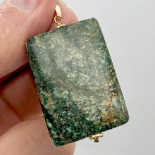 Load image into Gallery viewer, Sparkling Ruby Fuschite 14K Gold Filled Rectangle Pendant | 35x25mm |
