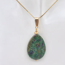 Load image into Gallery viewer, Natural Ruby Zoisite and 14K Gold Filled Pendant, 2", Green/Red 507162C - PremiumBead Primary Image 1