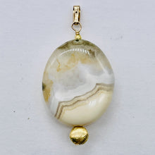 Load image into Gallery viewer, Ocean Jasper 14K Gold Filled Oval Pendant | 1 3/4" Long | White/Grey | 1 Pendant