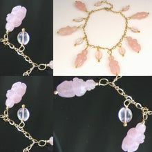 Load image into Gallery viewer, Stunning! Rose Quartz Goddess &amp; 14Kgf Bracelet 409287RQ - PremiumBead Alternate Image 3
