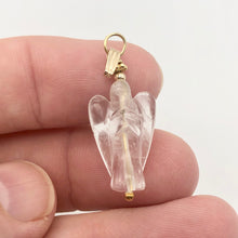 Load image into Gallery viewer, On the Wings of Angels Quartz 14K Gold Filled 1.5" Long Pendant 509284QZG - PremiumBead Alternate Image 3