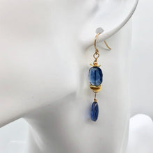 Load image into Gallery viewer, Stunning AAA Blue Kyanite 14Kgf Earrings, 1 13/16" (Long), Blue 310834 - PremiumBead Primary Image 1