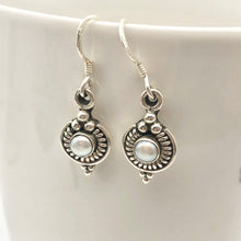 Load image into Gallery viewer, Antique Design Bali Pearl Solid Sterling Silver Earrings 4154 - PremiumBead Alternate Image 5