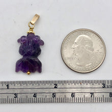 Load image into Gallery viewer, Amethyst Goldfish Pendant Necklace | Semi Precious Stone Jewelry | 14k Pendant - PremiumBead Alternate Image 6