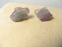 Load image into Gallery viewer, Hoppity 2 Carved Amethyst Bunny Rabbit Beads | 22x12x10m | Purple - PremiumBead Primary Image 1
