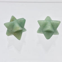 Load image into Gallery viewer, Kabbalah 2 Aventurine Merkabah Star Beads | 25x15x15mm | Green - PremiumBead Primary Image 1