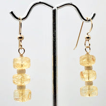 Load image into Gallery viewer, Fine Citrine Wheel Bead 14K Gold Filled Earrings | 1 1/2" Long |