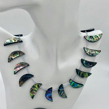Load image into Gallery viewer, Blue Sheen Abalone Pendant Beads | 30x10x3mm | Multi-color |  Bead(s) - PremiumBead Alternate Image 4