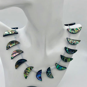 Blue Sheen Abalone Pendant Beads | 30x10x3mm | Multi-color |  Bead(s) - PremiumBead Alternate Image 4