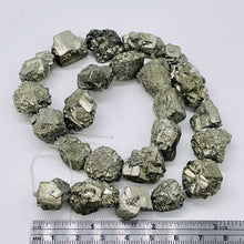Load image into Gallery viewer, Pyrite Crystals Strand | 20x17x15 to 15x13x10mm | Silver Gold | 27 Beads |