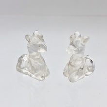Load image into Gallery viewer, Graceful 2 Carved Quartz Giraffe Beads | 20x15x8mm | Clear - PremiumBead Primary Image 1