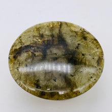 Load image into Gallery viewer, Natural Canadian Labradorite Pendant Bead | Green | 45mm |