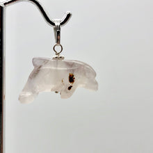 Load image into Gallery viewer, One of a Kind Amethyst Spotted Jumping Dolphin Sterling Silver Pendant |1" Tall