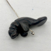 Load image into Gallery viewer, Grace 2 Carved Hematite Manatee Beads | 21x11x9mm | Silver black - PremiumBead Alternate Image 3