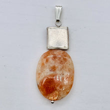 Load image into Gallery viewer, Sunstone Sterling Silver Drop/Dangle | 2 1/4" Long | Pink/Golden | 1 Pendant |
