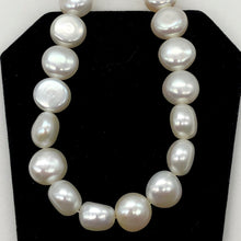 Load image into Gallery viewer, Creamy White 9mm to 10mm Button FW Pearl Strand 104500