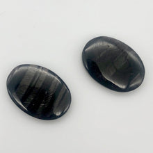 Load image into Gallery viewer, Sexy! Hypersthene Focal Beads |24x18x5mm | Silver -black | Oval | 2 beads | - PremiumBead Alternate Image 8
