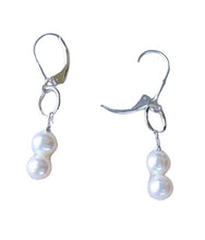 Load image into Gallery viewer, AAA Natural White 6.5-6mm Pearl Solid Sterling Silver Earrings 304499B