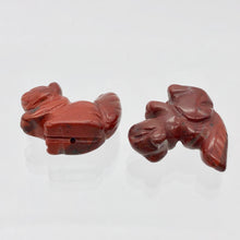 Load image into Gallery viewer, Nuts 2 Hand Carved Animal Brecciated Jasper Squirrel Beads | 22x15x10mm | Red - PremiumBead Alternate Image 6