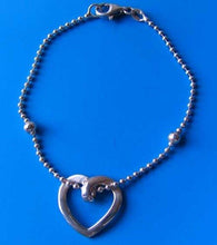 Load image into Gallery viewer, Love! Floating Heart Sterling Silver 7&quot; Bracelet (5 Grams) 10064A - PremiumBead Alternate Image 3
