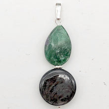 Load image into Gallery viewer, Rare Ruby Fuchsite Hypersthene Teardrop Sterling Silver Pendant | 1 3/4" Long |