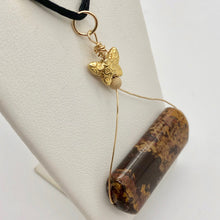 Load image into Gallery viewer, Exotic 1 Wild Tiger Jasper Golden Vermeil Pendant 506704 - PremiumBead Alternate Image 2