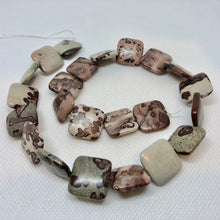 Load image into Gallery viewer, Red Flower Jasper Matte Square Bead Strand 109354 - PremiumBead Primary Image 1