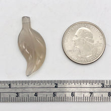 Load image into Gallery viewer, Carved Translucent Grey Agate Leaf Briolette Bead 16" Strand | 16 Beads | 109418 - PremiumBead Alternate Image 6