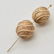 Load image into Gallery viewer, Octopus Tentacle Swirl Waterbuffalo Carved Bone Bead 10760B - PremiumBead Primary Image 1
