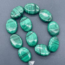 Load image into Gallery viewer, Exquisite Patterned Natural Malachite Oval Coin Bead 7.75 inch Strand 10249HS