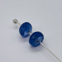 Load image into Gallery viewer, Tanzanite Smooth Rondelle 7.4tcw AAA Beads | 8 to7x4mm | Blue | 2 Beads |