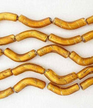 Load image into Gallery viewer, 2 Golden Elbow Lampwork Glass Foil Beads 009020 - PremiumBead Alternate Image 2