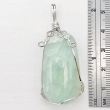 Load image into Gallery viewer, 17 Gram Green Fluorite Silver Wire-Wrapped Pendant | 2" Long |