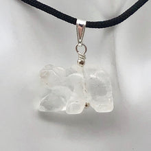 Load image into Gallery viewer, Carved Natural Quartz Bear and Sterling Silver Pendant 509252QZS - PremiumBead Alternate Image 2