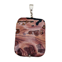 Load image into Gallery viewer, Apache Jasper Sterling Silver Rectangle Pendant | 2" Long | Red Pink | 1 Pendant