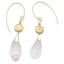 Load image into Gallery viewer, Facetted Quartz 14K Gold Filled Briolette Earrings | 1 1/2" Long | Clear | 1 |