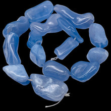 Load image into Gallery viewer, Chalcedony Designer Cut 550ct Pendant Bead Strand| 42x16x11 - 25x11x9mm|Blue|14|