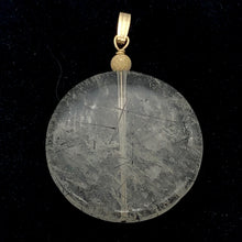 Load image into Gallery viewer, Tourmalated Quartz Beautiful Round 14K Gold Filled Pendant | 30mm | Disc |