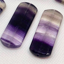 Load image into Gallery viewer, Striped Purple Fluorite 40x16x7mm Bead 6823 - PremiumBead Primary Image 1
