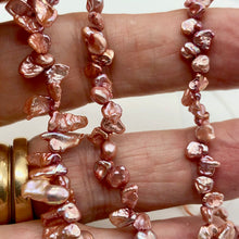 Load image into Gallery viewer, Ballerina Pink Keishi FW Pearl Strand | 9x6x3mm | Rose | Keishi | 80+ pearls | - PremiumBead Alternate Image 6