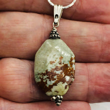 Load image into Gallery viewer, Owyhee Jasper Sterling Silver Drop Pendant | 1 3/4" Long| Gray/Brown| 1 Pendant|