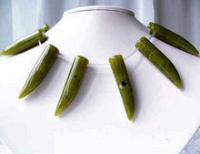 Load image into Gallery viewer, 1 Chartreuse Serpentine 'Dragon Claw' Pendant Bead 8573 - PremiumBead Alternate Image 4
