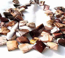Load image into Gallery viewer, 3 Wild Exotic Zebra Jasper Twist Square Focal Beads 8905 - PremiumBead Primary Image 1