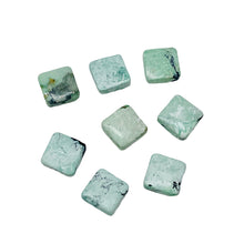 Load image into Gallery viewer, Minty Mojito Green Turquoise Square Coin Bead Strand 107412F